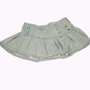 Denim Mini Skirt with Jean Top And String Tassles